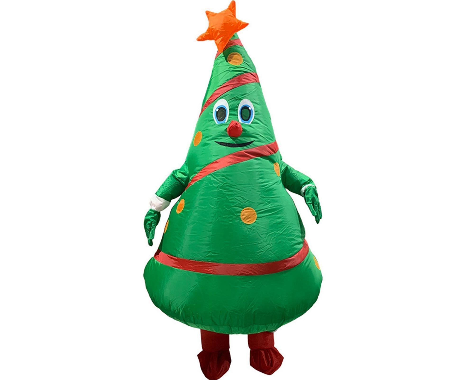 Christmas Cartoon Doll Costumes Air Model Inflatable Christmas Tree Clothes Funny Dress Up Props