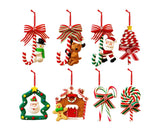 8pcs Christmas Candy Hanging Ornament Soft Clay Decorative Pendant Hanging Candy Decor