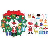DIY Felt Christmas Wreath Wall Hanging Decor - Without light