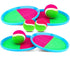 Toys Toss and Catch Game Set, Ball Sports Games with Paddles Balls and Storage Bag, Cotton ball toys