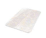 Floor Mat Anti-slip Water Absorbent Polyester Rectangular Door Carpet Cushion for Daily Use-Milky White 50*80cm