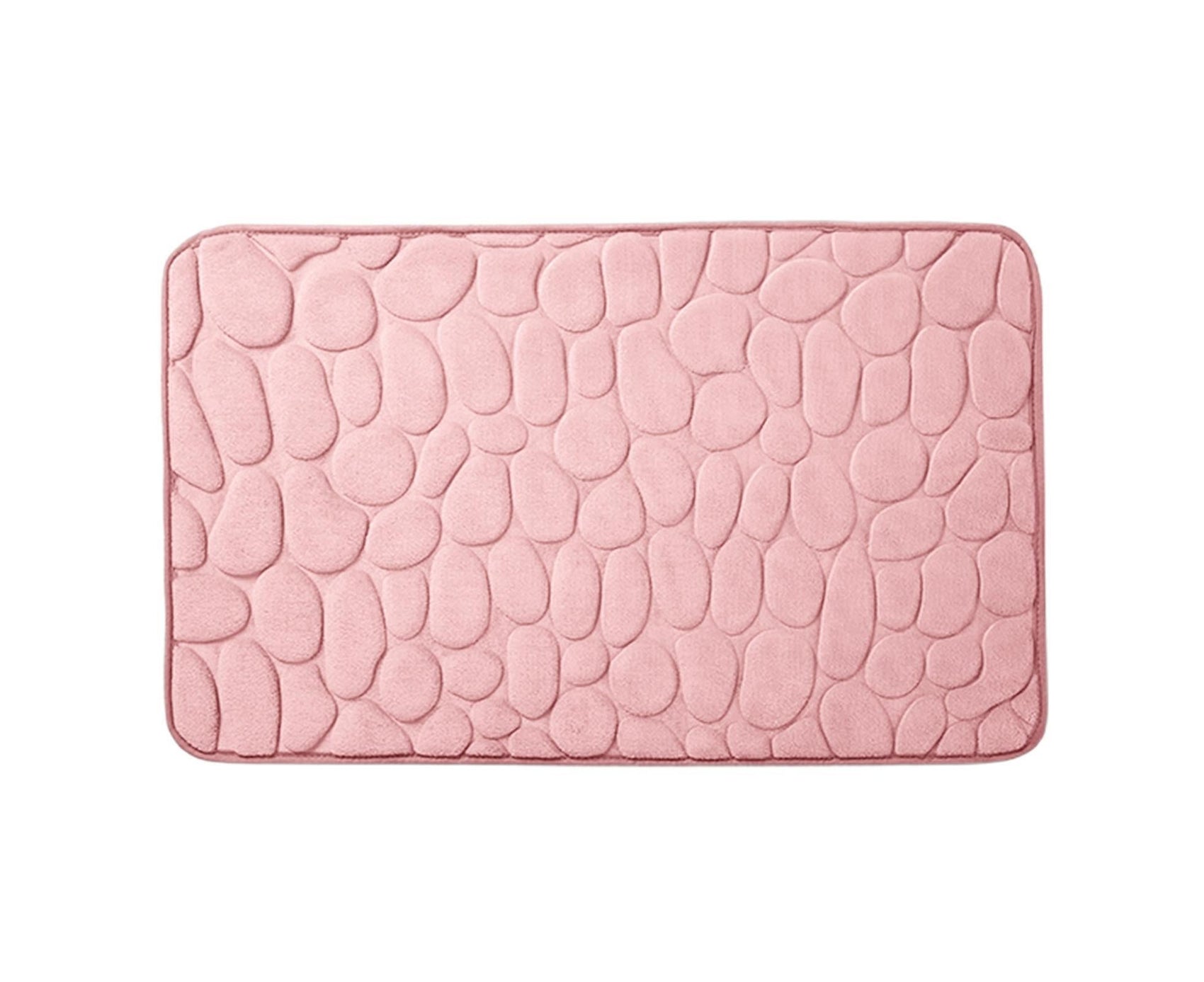 Floor Rugs Easy Clean Water Absorbent Solid Color Anti-slip Entrance Door Bath Mat for Home-Pink 50*80cm