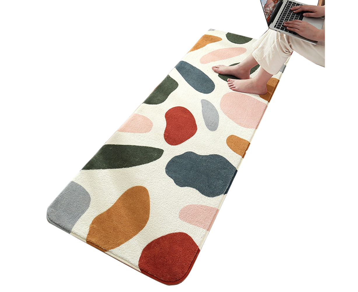 Floral Print Anti Slip Carpet Floor Mat Rug Cushion Bedroom Living Room Decor-60*160cm