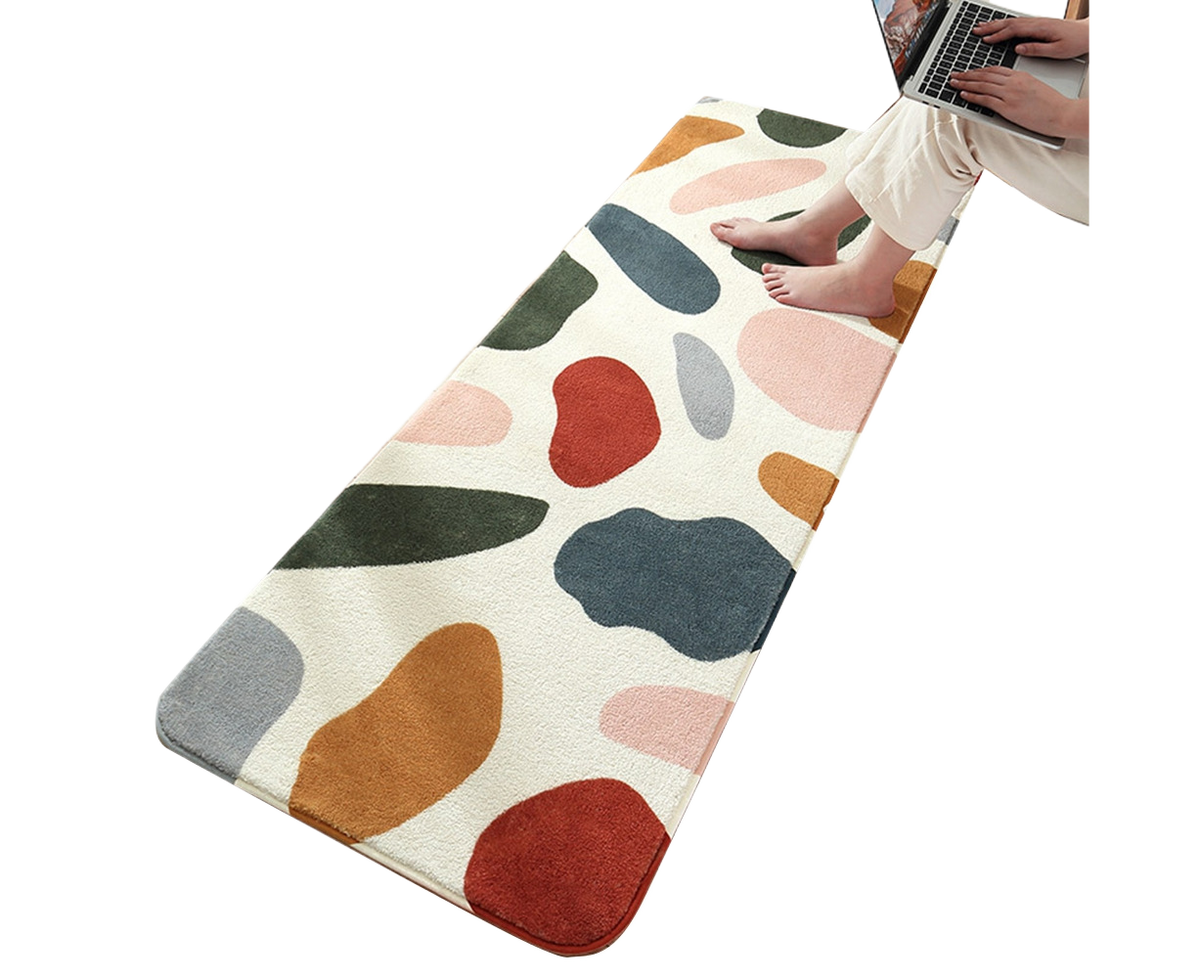 Floral Print Anti Slip Carpet Floor Mat Rug Cushion Bedroom Living Room Decor-60*160cm