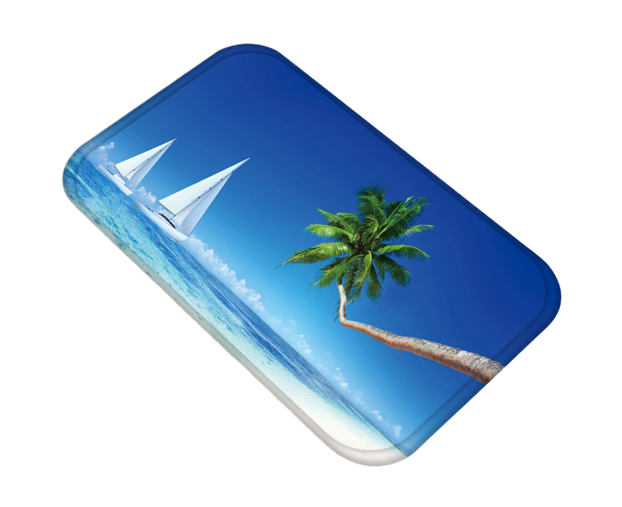 Fresh Beach Sky Kitchen Hallway Door Mat Entrance Rug Non-slip Bathroom Carpet