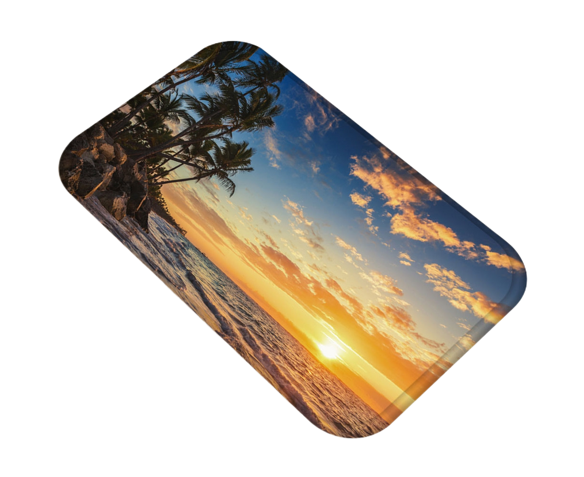 Fresh Beach Sky Kitchen Hallway Door Mat Entrance Rug Non-slip Bathroom Carpet