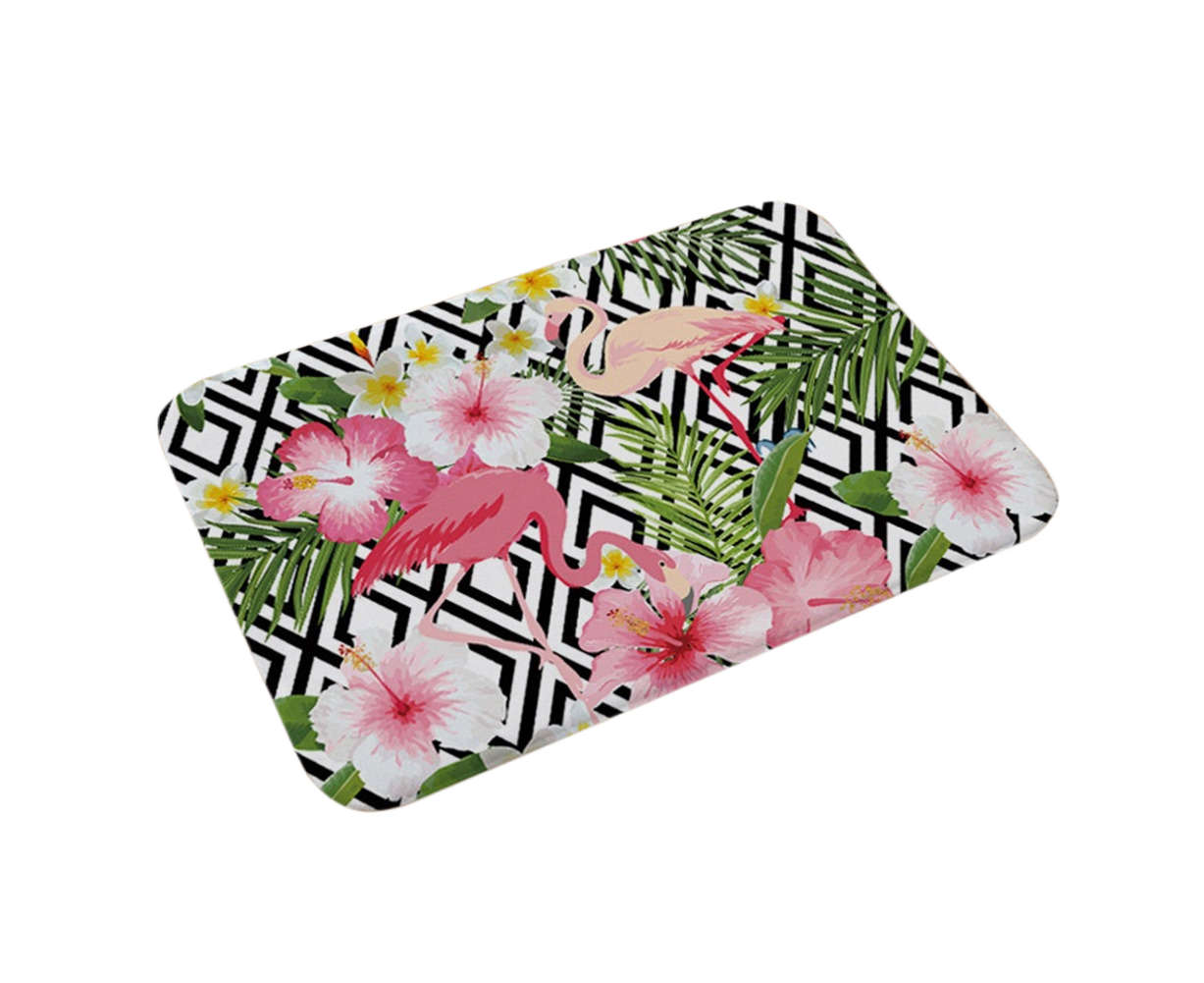 Stylish Flamingo Rug Kitchen Bathroom Anti-slip Doormat Carpet Floor Mat Home Decor