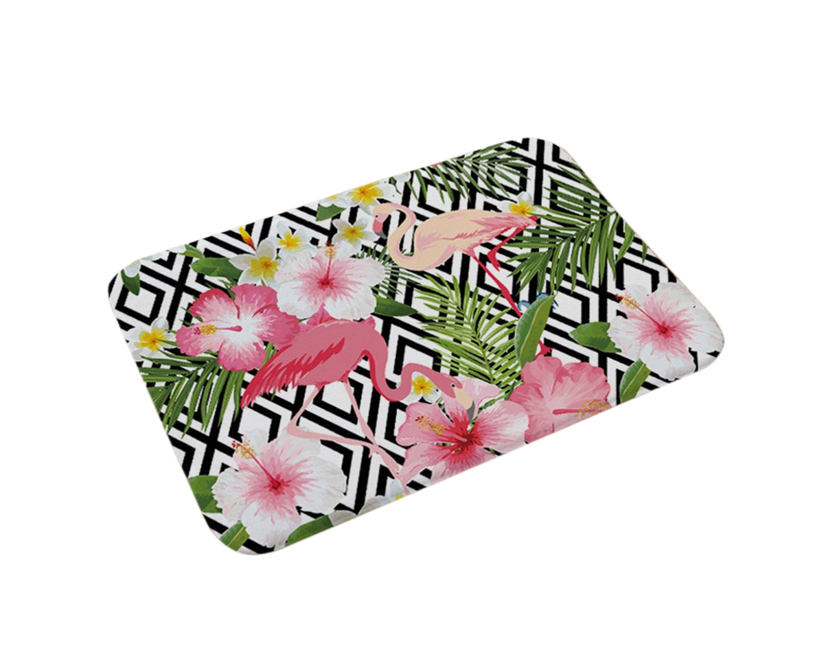 Stylish Flamingo Rug Kitchen Bathroom Anti-slip Doormat Carpet Floor Mat Home Decor