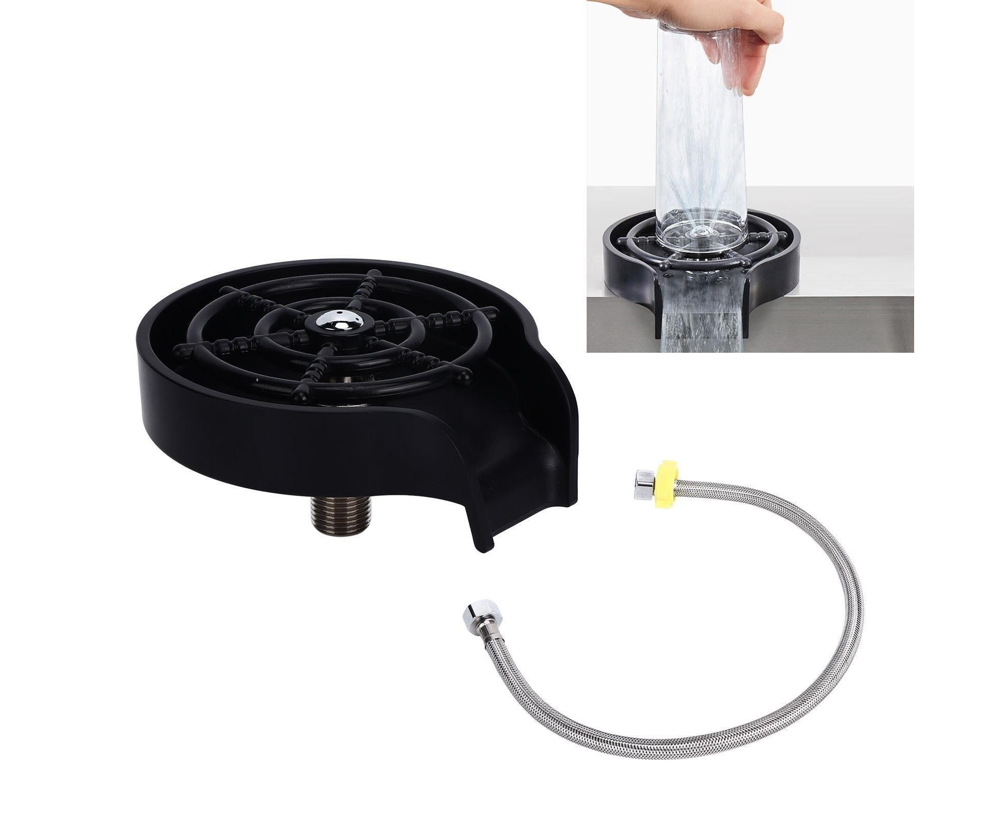 Cup Washer for Club Bar Home Kitchen G1/2 Interface Quick Cleaning Detachable Wash Basin Press Glass Rinser