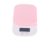 DIY Kitchen Electronic Scale 0.1g HighAccuracy Portable Mini Scale for Kitchen Home(Pink )