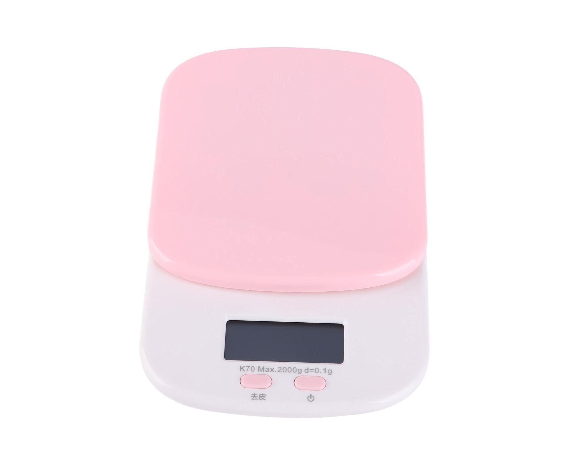 DIY Kitchen Electronic Scale 0.1g HighAccuracy Portable Mini Scale for Kitchen Home(Pink )