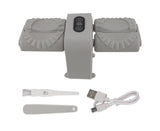Double Head Automatic Dumpling Maker Mould Electric Dumpling Maker Machine Dumpling Wrapper Tool for Home Kitchen Restaurant Grey