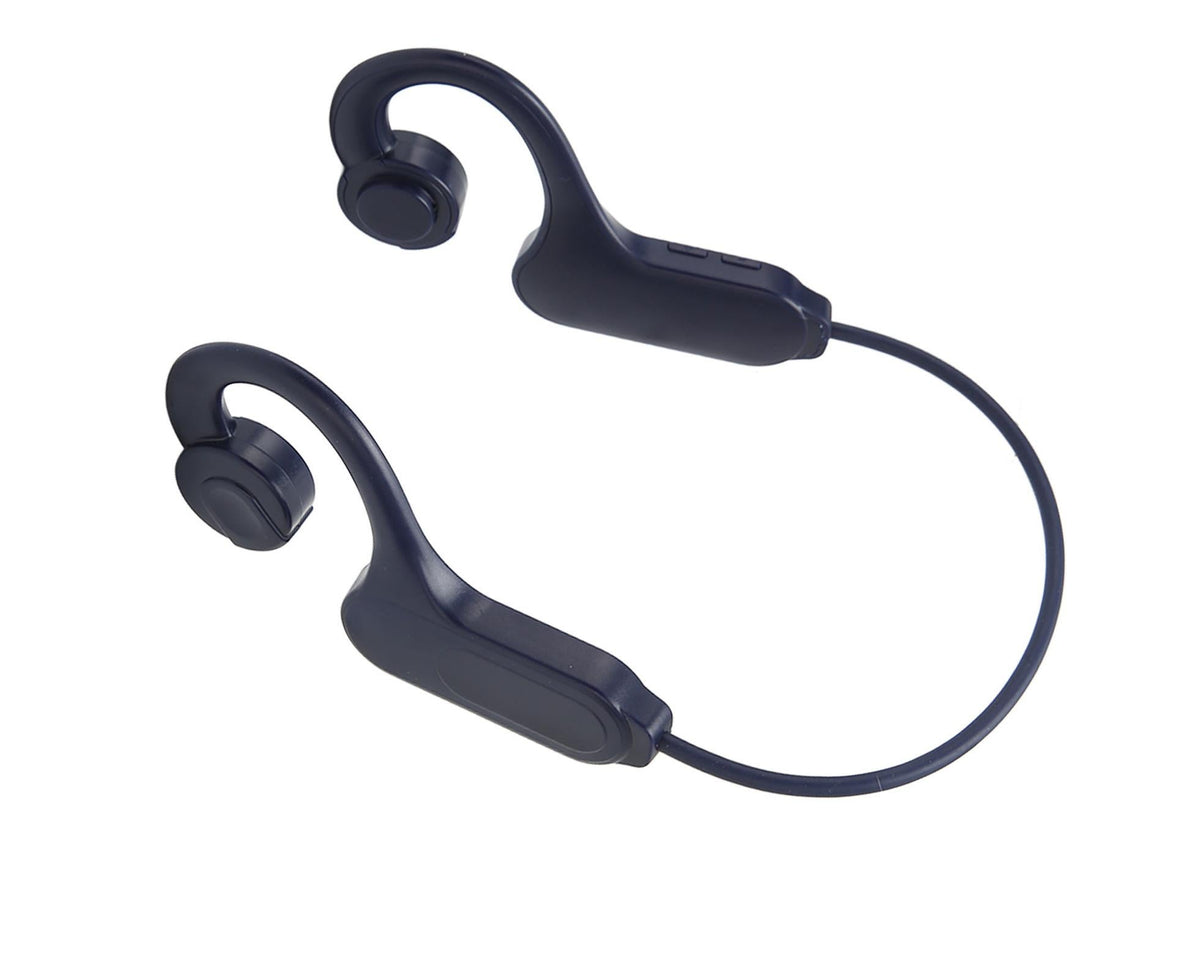 Bone Conduction Headphones Bluetooth 5.3 LED Digital Display IPX5 Waterproof Wireless Earphones for Sports Blue