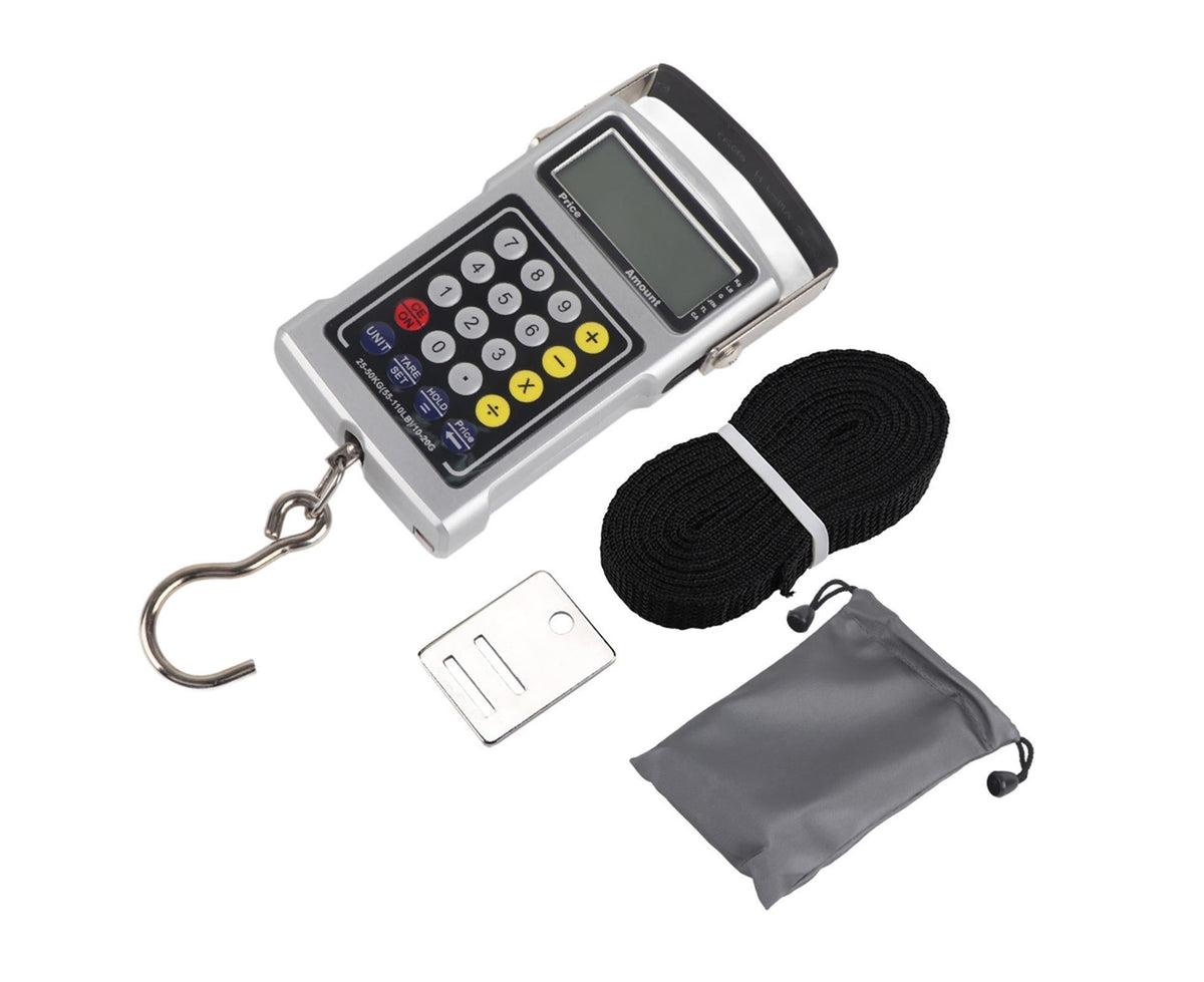 Electronic Fish Hook Scale 50Kg Luggage Weighing 7 in 1 Digital Hanging Scales
