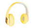 Bluetooth Headset Noise Reduction Foldable Over Ear Wireless Headphone with Colorful Light for Phone Laptop Yellow