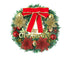 Artificial Christmas Wreath with Lights, Red Berry & Pine Cones, Battery Operated Christmas Wreaths for Front Door, Window, Christmas Decorations - 30CM