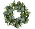 Artificial Eucalyptus Wreath for Front Door, Spring Summer Green Leaf Wreath for Farmhouse Wall Wedding Decor - Green - 33CM