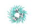 Christmas Ball Wreath Xmas Wreaths Ornaments Glitter Thicken Shatterproof Garland Decoration for Door Wall Mantel Decor - Blue