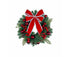 Christmas Decoration Wreath for Front Door, Wall Hanging Snowball Red Berry Pine Cone Garland Ornament for Xmas Party Indoors - 33cm