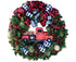 Christmas Wreath for Car, Truck or Festival Decoration LED Artificial Christmas Car Wreath - 25cm
