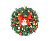 Christmas Wreath, Artificial Winter Christmas Red Wreath, Front Door Christmas Wreath for Indoor Outdoor Home Office Wall Wedding - B - 40cm