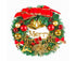 Merry Christmas Wreath 12 Inch Christmas Decorations Front Door Wreath Ornament Wall Artificial Pine Garland for Christmas Party Decor - 30CM