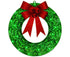 Outdoor Christmas Wreath Decoration, LED Metal Holiday Decor for Home Exterior, Garden - Green 50CM