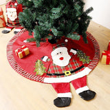 Christmas Tree Skirt, 48 Inch Christmas Tree Skirt Collar, 3D Santa Claus Tree Skirt