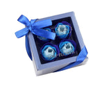 1 Box Soap Rose Flower Charming Vivid Nice-Smelling Colorfast Soap Flower Gift Box for Valentine's Day - Blue