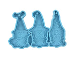 1 Set Keychain Mold Non Sticky Reusable DIY Silicone Easter Gnome Pendant Handicrafts Making Mold for Gift - Blue