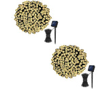2 Pack Solar String Lights, 72ft 200 LED 8 Mode Christmas Fairy Lights for Garden, Yard, Home, Party