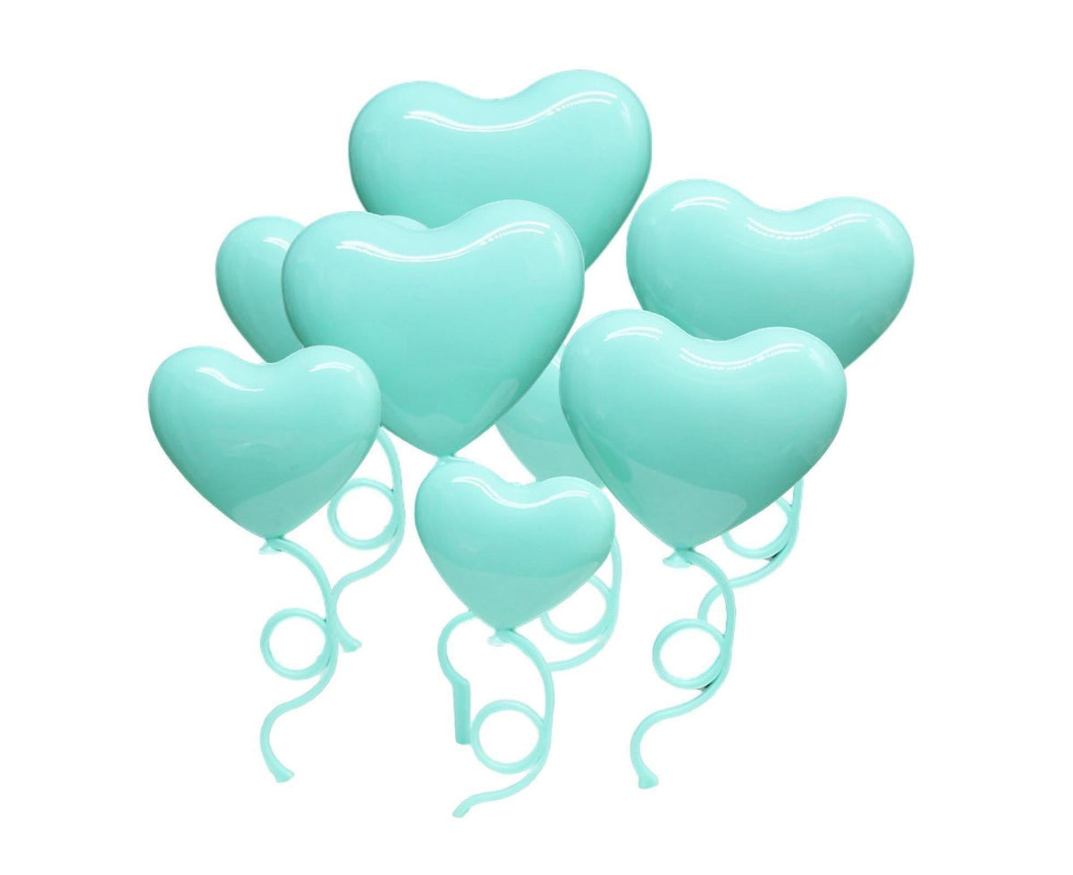 2 Sets Cake Toppers Creative Shape Vibrant Color 3D Visual Effect Food Grade Love Heart Cake Toppers Birthday Party Decorations Party Supplies - Green