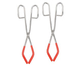 2pcs Labs Beaker Tongs Rust Prevention Strong Grip Rubber Coated Ends Chemical Beaker Tongs for 50mL To 2000mL Beakers Labware