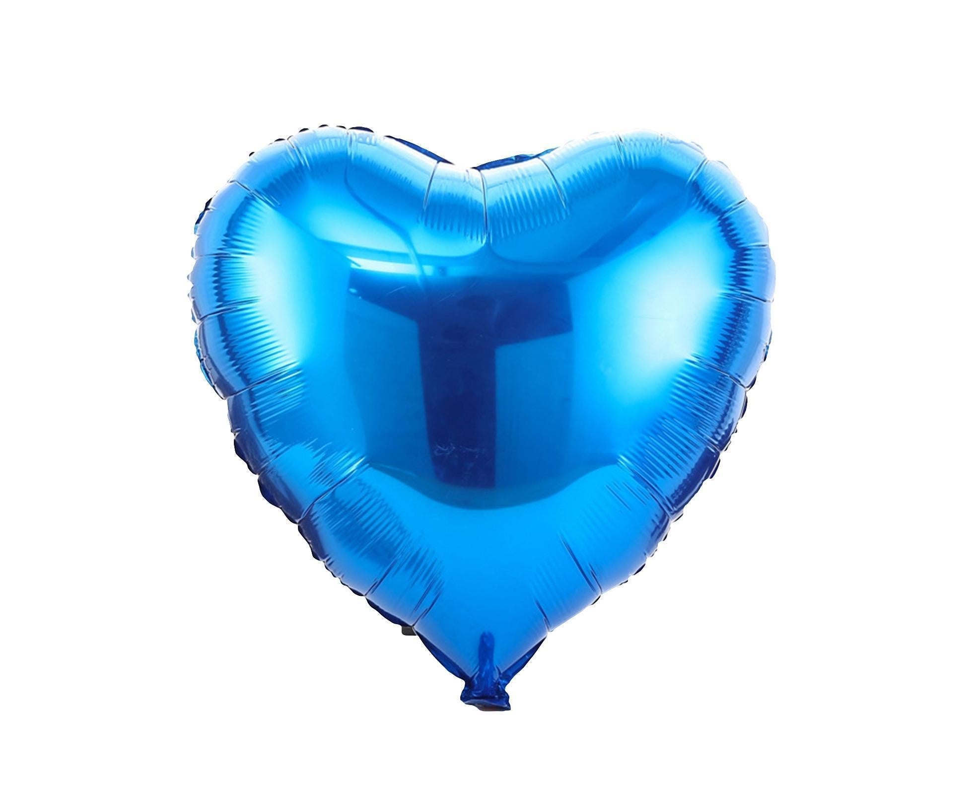 36 Inches Party Balloon Festive Convenient Aluminum Film Valentines Day Wedding Oversized Love Heart Balloon Decoration for Festival - Blue