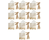 40 Sets Gift Bag Exquisite Unique Golden Pattern Bow Small Gift Box Decoration For Wedding Birthday Party Festival