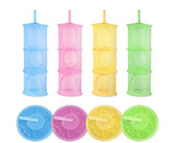 4-Storey Plush Storage Room, Foldable Space-Saving Storage Basket, Suitable For Babies Room, Bathroom, Balcony