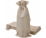 6 Burlap Bags with Drawstring, Rustic Gift Bag Bulk Pack for Mugs, Mason Jars, Wedding Party Favors, Grocery, Gift and Treat Pouches