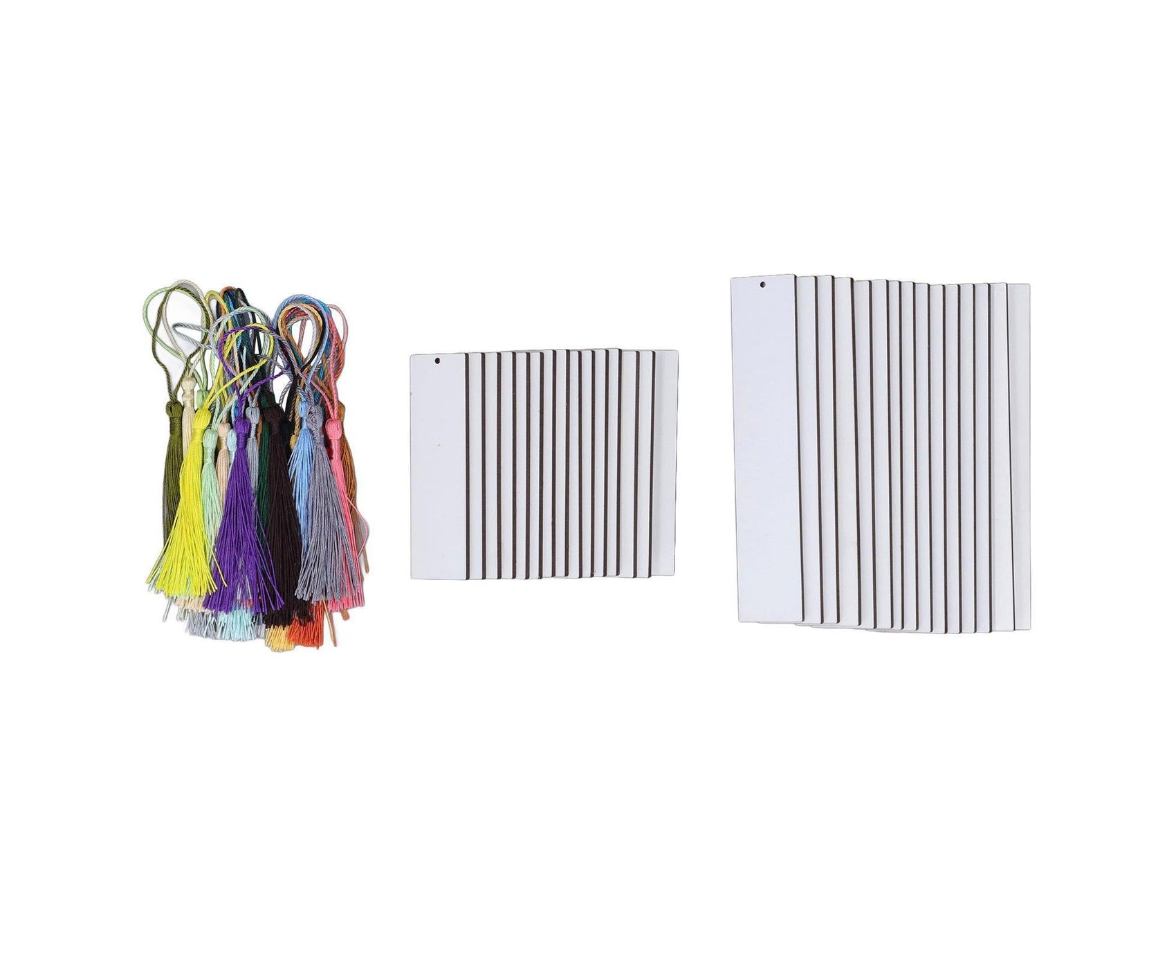60 Pcs Sublimation Blanks Bookmark Double Sided Sublimation Blanks Products With Colorful Tassels For Diy Gift Labels
