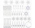 85 Pcs Christmas Decoration Acrylic Snowflake Icicles Christmas Tree Icicle Snowflake With Crystal Line Ornaments Set For Christmas Party Decorations