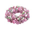 Advent wreathe pink multicolour plastic foam 34 x 34 x 8.5cm