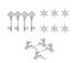 Christmas Decorations Ornaments Set,Clear Icicle Drops Hanging Christmas Tree Decorations Pendants For Xmas New Year Party