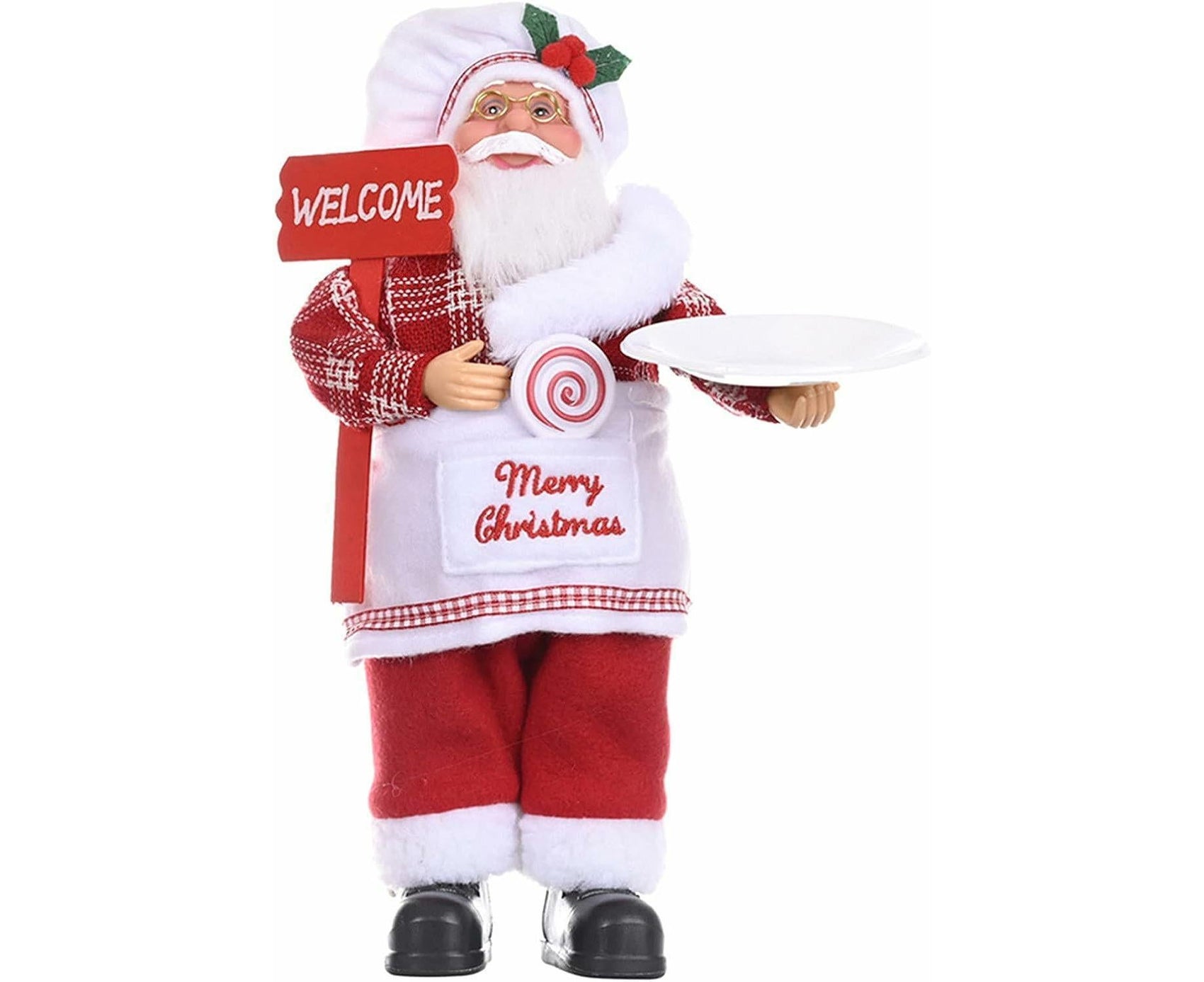 Christmas Santa Claus Plush Figurine Standing Santa Claus Stuffed Dolls Doll Ornaments Cute Christmas Party Decoration Christmas Decoration Ornament
