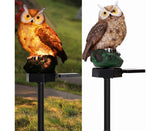 Garden Solar Lights Outdoor Decor- Resin Owl Solar LED Garden Lights-Waterproof, Energy Saving- Owl Shape with Stake for Garden Lawn, Yard Art, Pathway