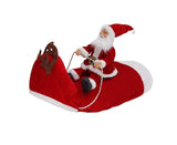 Santa Dog Costume Christmas Pet Clothes Santa Claus Riding Pet Costumes Party Dressing Up Dogs Cats Outfit For Small Medium Dogs Cats