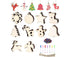 Wooden Christmas Decoration, 100pcs Wooden Christmas Tree Decoration,Christmas Decoration For Babies