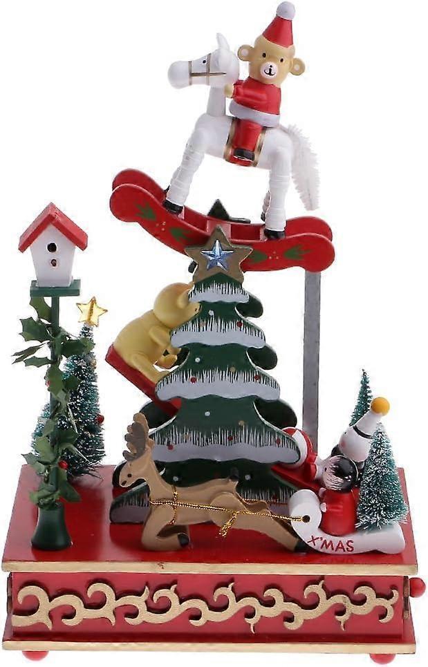 Christams Music Box Xmas Tree Santa Claus babies Wind Up Toys Ornaments Decoration - Trojans Music Box
