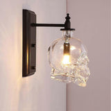 Creative Vintage Industrial Glass Skull Head Wall Sconce Retro Indoor Wall Sconce Lights