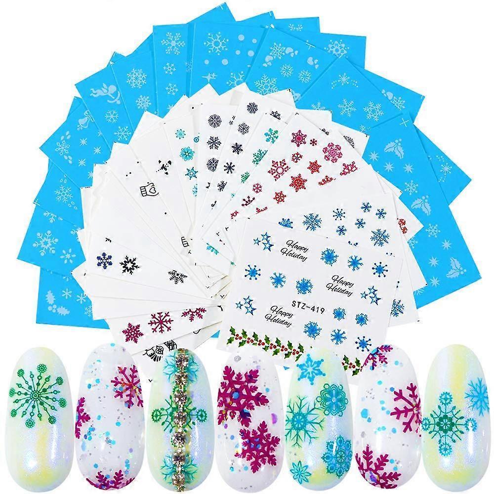 Christmas Nail Sticker New Year Water Decals Christmas Decoration Patch Watermark Nail Art Decoration