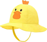 Cotton Animal Babies Bucket babies Sun Hats UPF 50+ Summer Hats Sun Protection for babies Babies babiess babiess Girls-Yellow 54cm
