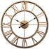 Decor Wall Clock European Retro Clock with Large Numerals Indoor Silent Battery Operated Metal Clock